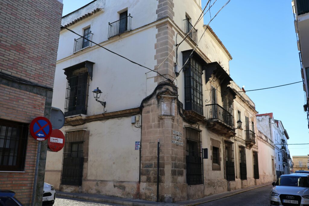 Charming historic building showcasing Andalusian architecture in El Puerto de Santa María, Spain.